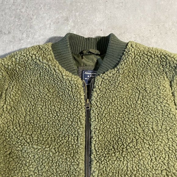 Abercrombie & Fitch deep pile Fleece Jacket Medium - Picture 3 of 7